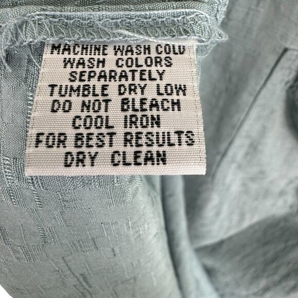 Tommy Bahama Blue 100% Silk 1/4 Button Short Sleeve Collared Polo Shirt Size L - Picture 7 of 8